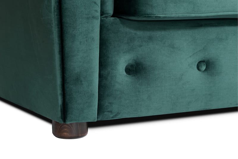 Sovesofa m. Divan Chesterfield Kristina - Mørkegrønn - Møbler - Sofaer - Sovesofaer - Sovesofa divan