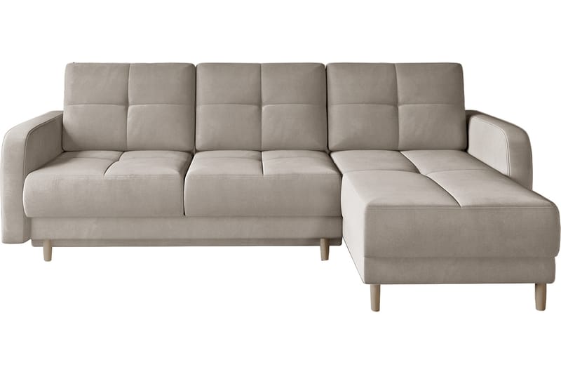 Sovesofa m. Divan Hatwall med Oppbevaring 3-seter - Beige - Møbler - Sofaer - Sovesofaer - Sovesofa divan