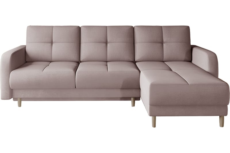 Sovesofa m. Divan Hatwall med Oppbevaring 3-seter - Rosa - Møbler - Sofaer - Sovesofaer - Sovesofa divan