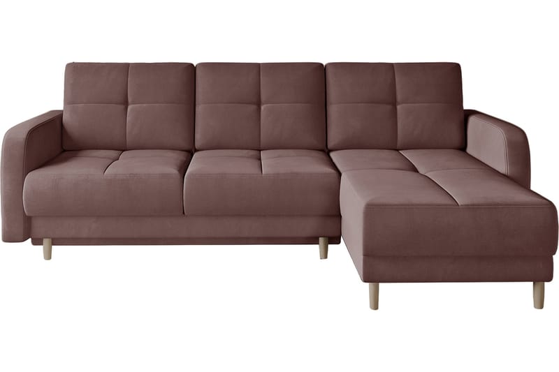 Sovesofa m. Divan Hatwall med Oppbevaring 3-seter - Rosa - Møbler - Sofaer - Sovesofaer - Sovesofa divan