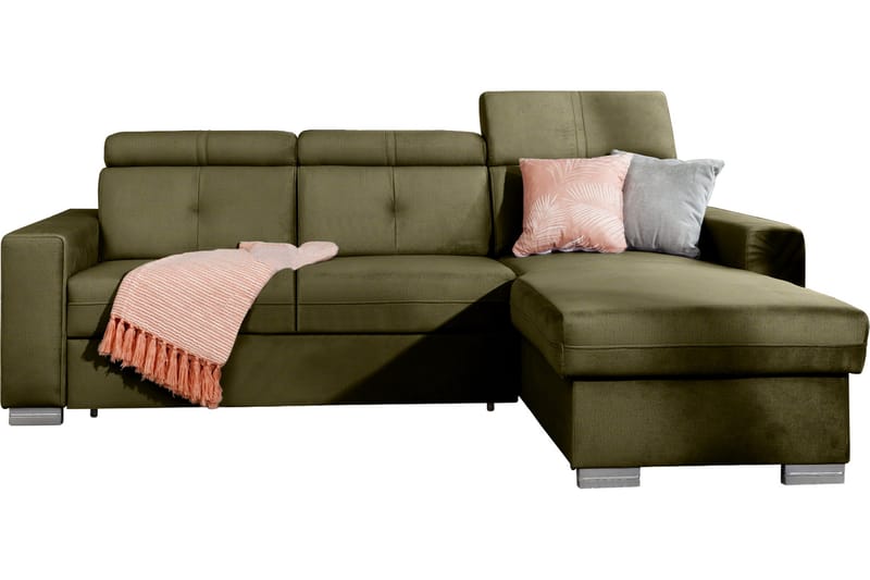 Sovesofa m. Divan Hazara med Oppbevaring 3-seter - Rosa - Møbler - Sofaer - Sovesofaer - Sovesofa divan