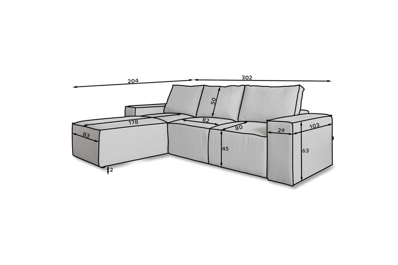 Sovesofa m. Divan Kandari med Oppbevaring - Blå - Møbler - Sofaer - Sovesofaer - Sovesofa divan