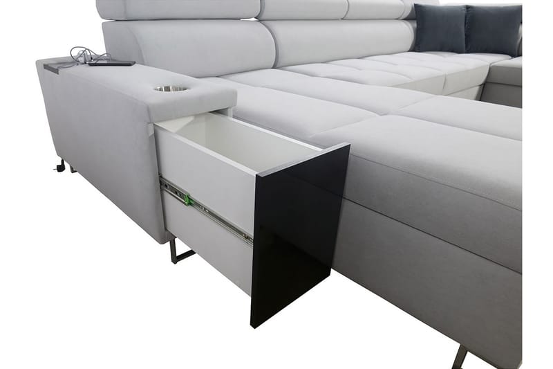 Sovesofa m. Divan og sjeselong Torretta - Møbler - Sofaer - Sovesofaer - Sovesofa divan