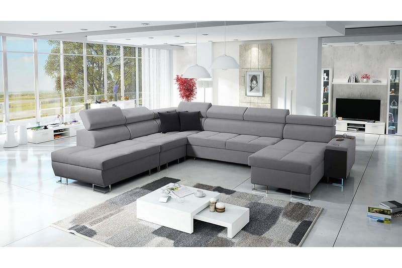 Sovesofa m. Divan og sjeselong Torretta - Møbler - Sofaer - Sovesofaer - Sovesofa divan