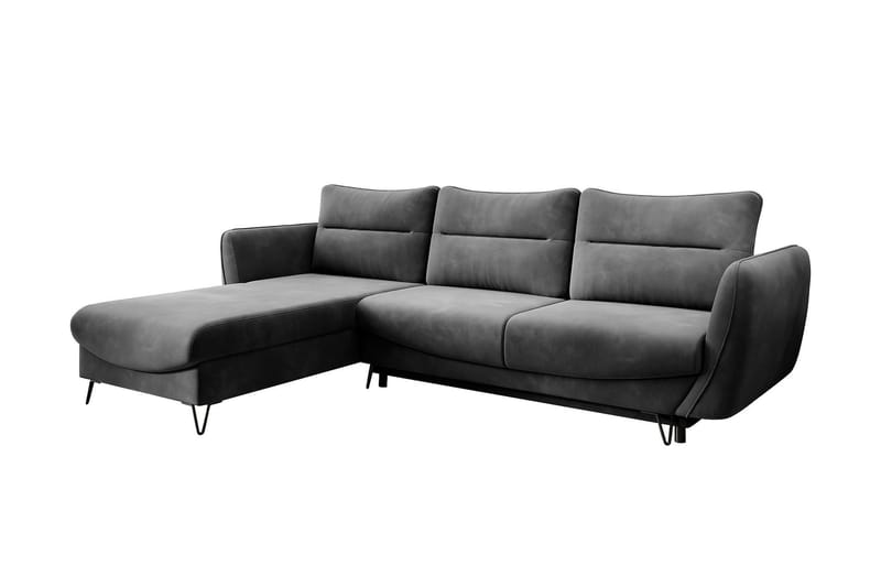 Sovesofa m. Divan Swentzel Oppbevaring - Grå - Møbler - Sofaer - Sovesofaer - Sovesofa divan