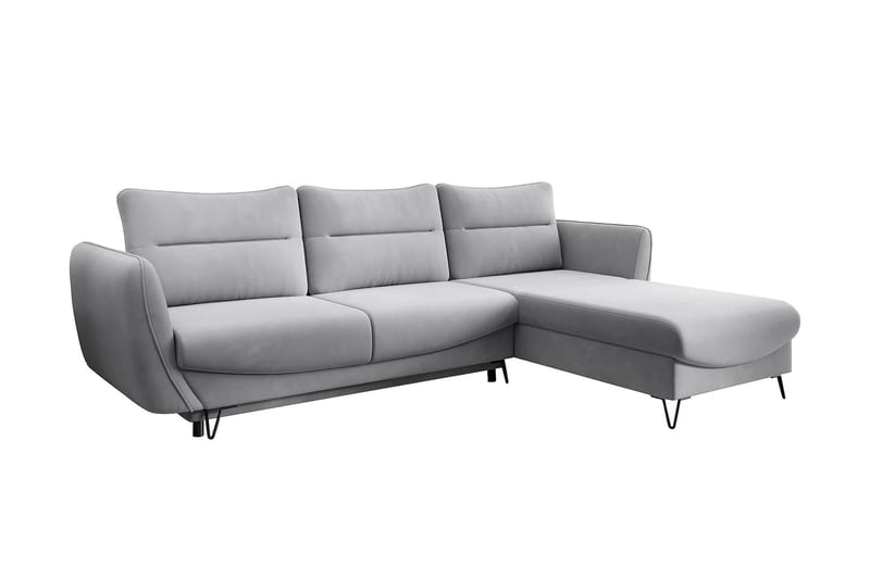 Sovesofa m. Divan Swentzel Oppbevaring - Lysegrå - Møbler - Sofaer - Sovesofaer - Sovesofa divan