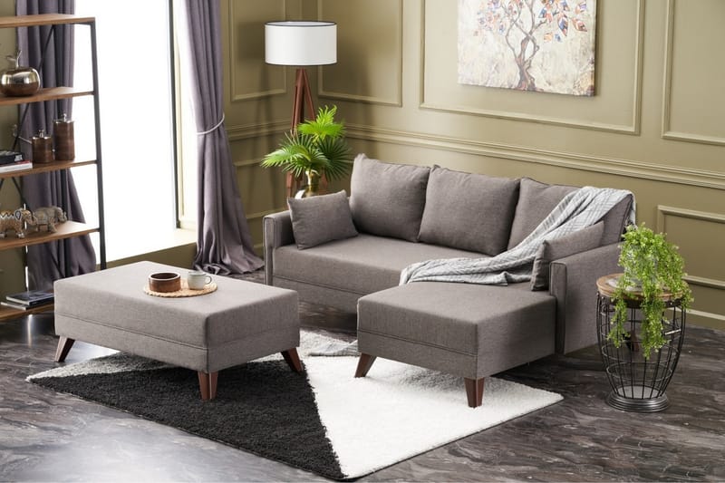 Sovesofa med Divan Burundi Mini Høyre - Brun - Sovesofa divan