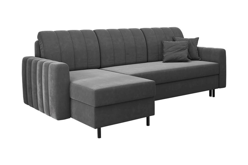 Sovesofa med divan - Grå - Møbler - Sofaer - Sovesofaer - Sovesofa divan