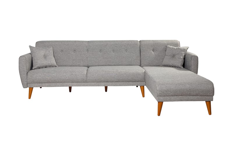 Sovesofa Tufford med Divan Høyre - Grå - Møbler - Sofaer - Sovesofaer - Sovesofa divan