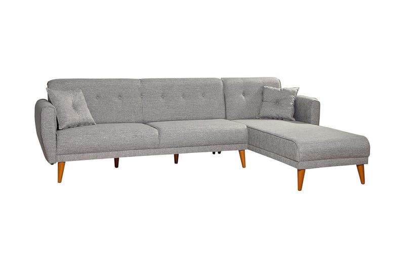 Sovesofa Tufford med Divan Høyre - Grå - Møbler - Sofaer - Sovesofaer - Sovesofa divan