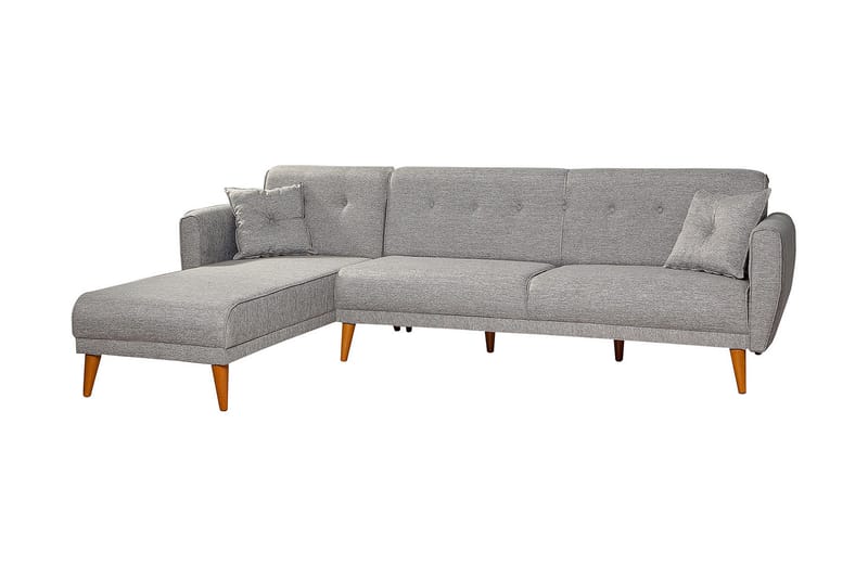 Sovesofa Tufford med Divan Høyre - Grå - Møbler - Sofaer - Sovesofaer - Sovesofa divan