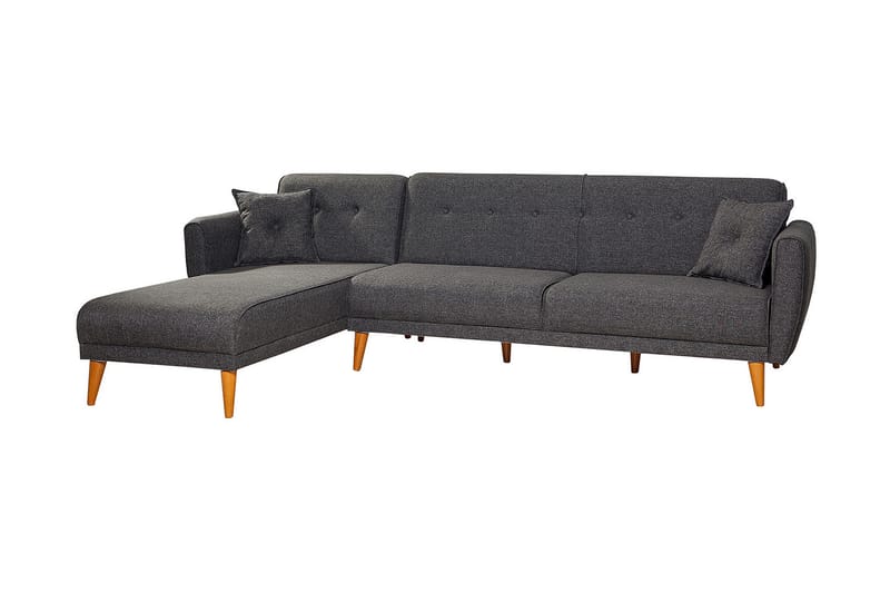 Sovesofa Tufford med Divan Veggenhet - Grå - Møbler - Sofaer - Sovesofaer - Sovesofa divan