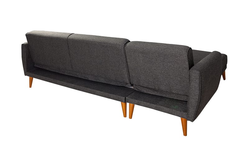 Sovesofa Tufford med Divan Veggenhet - Grå - Møbler - Sofaer - Sovesofaer - Sovesofa divan