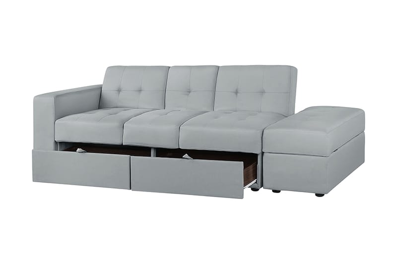 Sovesofa Falster 210 cm - Grå | Hvit - Møbler - Sofaer - Sovesofaer - 3 seters sovesofa