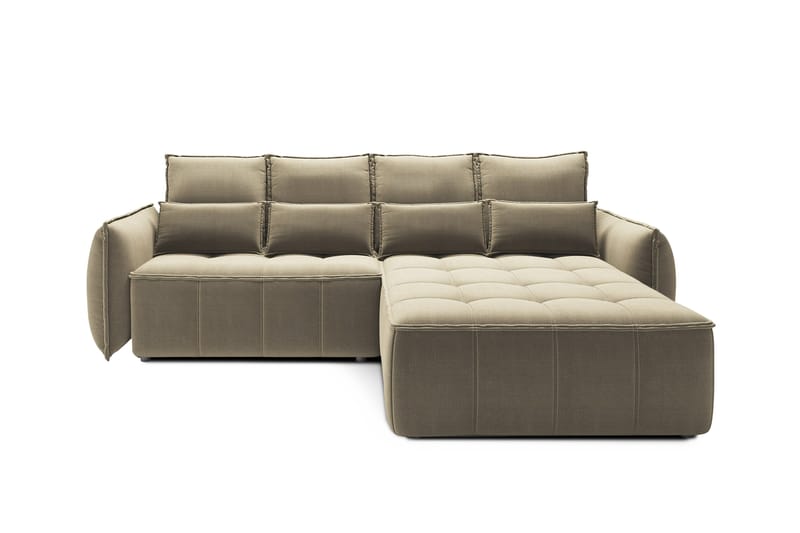 Takara Sovesofa med Divan 3-seter - Lysebrun - Møbler - Sofaer - Sovesofaer - Sovesofa divan