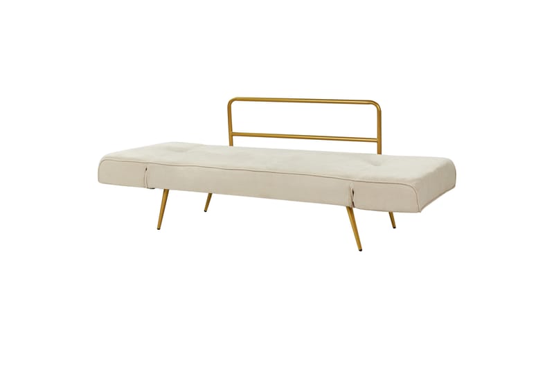 Touya Sovesofa 2-seter - Beige/Gull - Møbler - Sofaer - Sovesofaer - 2 seters sovesofa