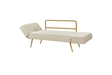 Touya Sovesofa 2-seter - Beige/Gull - Møbler - Sofaer - Sovesofaer - 2 seters sovesofa