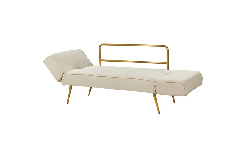 Touya Sovesofa 2-seter - Beige/Gull - Møbler - Sofaer - Sovesofaer - 2 seters sovesofa