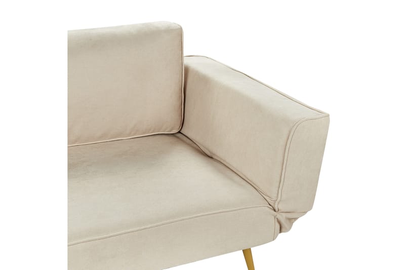 Touya Sovesofa 2-seter - Beige/Gull - Møbler - Sofaer - Sovesofaer - 2 seters sovesofa