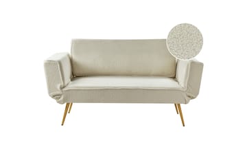 Touya Sovesofa 2-seter - Gull/Hvit - Møbler - Sofaer - Sovesofaer - 2 seters sovesofa