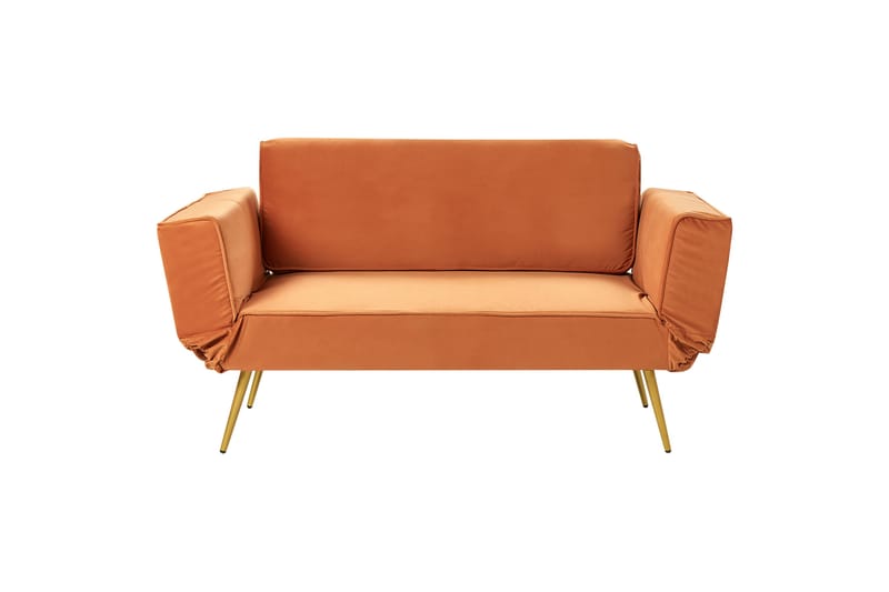 Touya Sovesofa 2-seter - Gull/Oransje - Møbler - Sofaer - Sovesofaer - 2 seters sovesofa