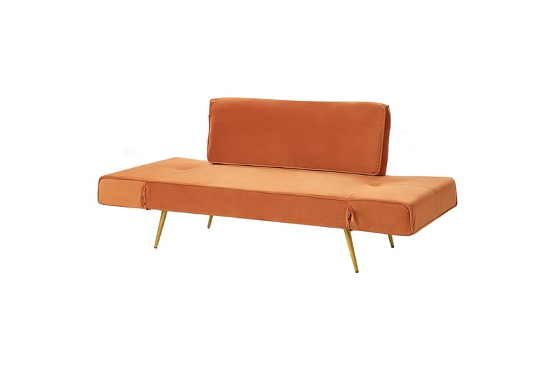 Touya Sovesofa 2-seter - Gull/Oransje - Møbler - Sofaer - Sovesofaer - 2 seters sovesofa