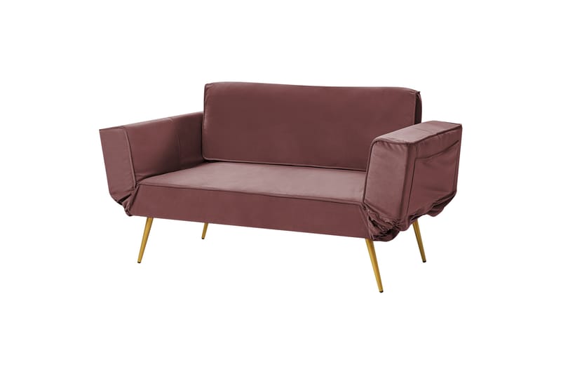 Touya Sovesofa 2-seter - Gull/Rosa - Møbler - Sofaer - Sovesofaer - 2 seters sovesofa