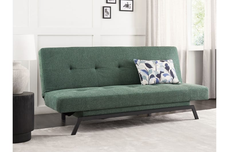 Tripta Sovesofa 3-seter - Svart/Grønn - Møbler - Sofaer - Sovesofaer - 3 seters sovesofa