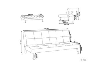 Tunni Sovesofa 3-seter - Beige/Svart - Møbler - Sofaer - Sovesofaer - 3 seters sovesofa