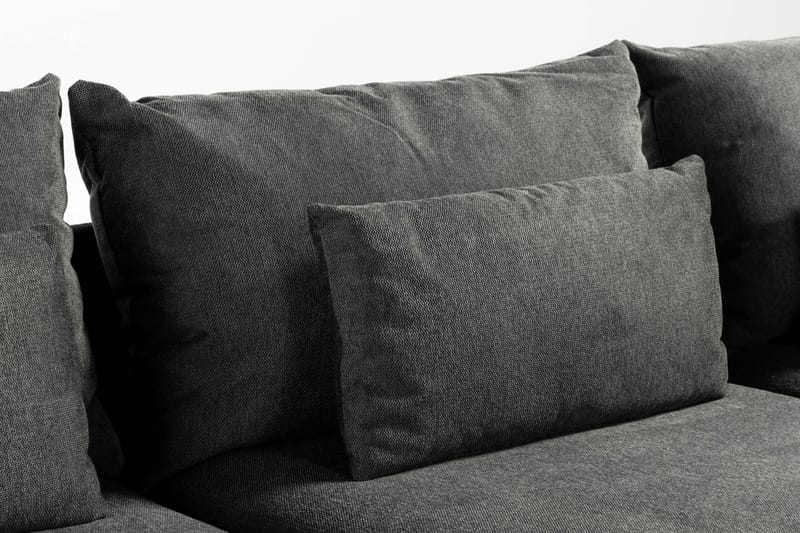 Svartvik Sjeselong Sofa Vendbar Fløyel Grå - Grå - Møbler - Sofaer - Sofaer med sjeselong - 3 seters sofa med divan