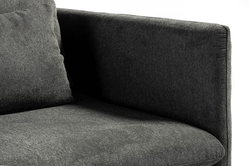 Svartvik Sjeselong Sofa Vendbar Fløyel Grå - Grå - Møbler - Sofaer - Sofaer med sjeselong - 3 seters sofa med divan