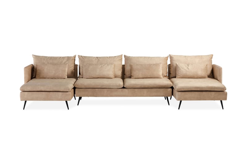 Svartvik U-Sofa Fløyel Beige - Beige - Møbler - Sofaer - U-sofa