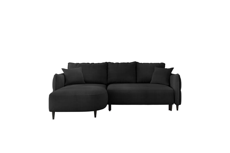 Sycylia Sofa med Divan 3-seter - Svart - Møbler - Sofaer - Sofaer med sjeselong - 3 seters sofa med divan