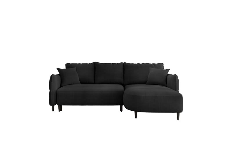 Sycylia Sofa med Divan 3-seter - Svart - Møbler - Sofaer - Sofaer med sjeselong - 3 seters sofa med divan