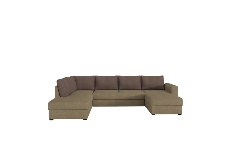 Taberk Sofa med Sjeselong og Divan 4-seter - Brun - Møbler - Sofaer - Sofaer med sjeselong - 4 seters sofa med divan