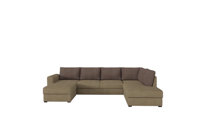 Taberk Sofa med Sjeselong og Divan 4-seter - Brun/Beige - Møbler - Sofaer - Sofaer med sjeselong - 4 seters sofa med divan