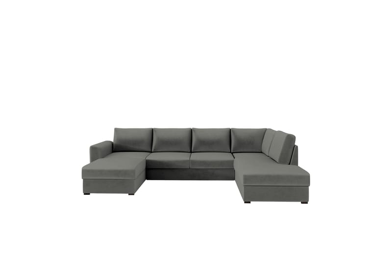 Taberk Sofa med Sjeselong og Divan 4-seter - Grå - Møbler - Sofaer - Sofaer med sjeselong - 4 seters sofa med divan