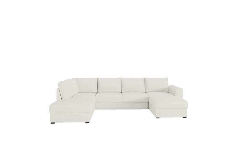 Taberk Sofa med Sjeselong og Divan 4-seter - Hvit - Møbler - Sofaer - Sofaer med sjeselong - 4 seters sofa med divan