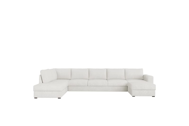 Taberk Sofa med Sjeselong og Divan 5-seter - Hvit - Møbler - Sofaer - U-sofa