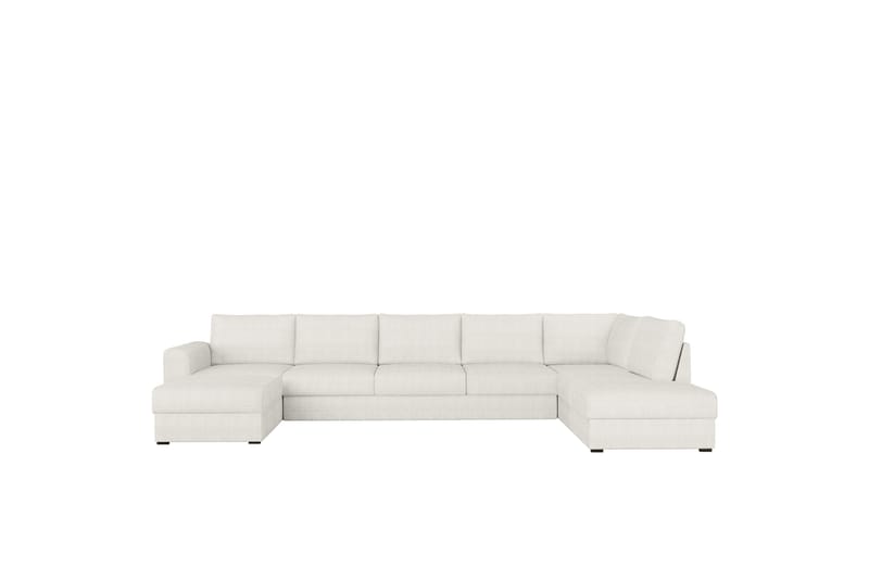 Taberk Sofa med Sjeselong og Divan 5-seter - Hvit - Møbler - Sofaer - U-sofa