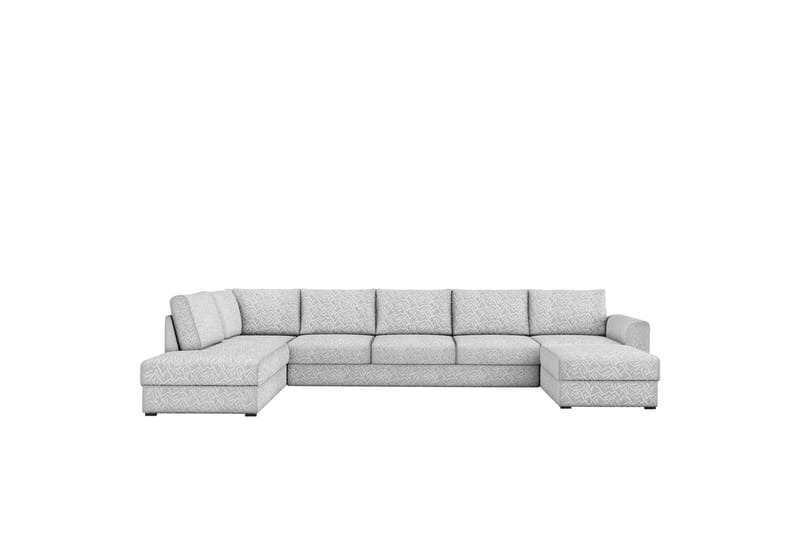 Taberk Sofa med Sjeselong og Divan 5-seter - Lys grå - Møbler - Sofaer - U-sofa