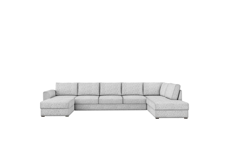 Taberk Sofa med Sjeselong og Divan 5-seter - Lys grå - Møbler - Sofaer - U-sofa