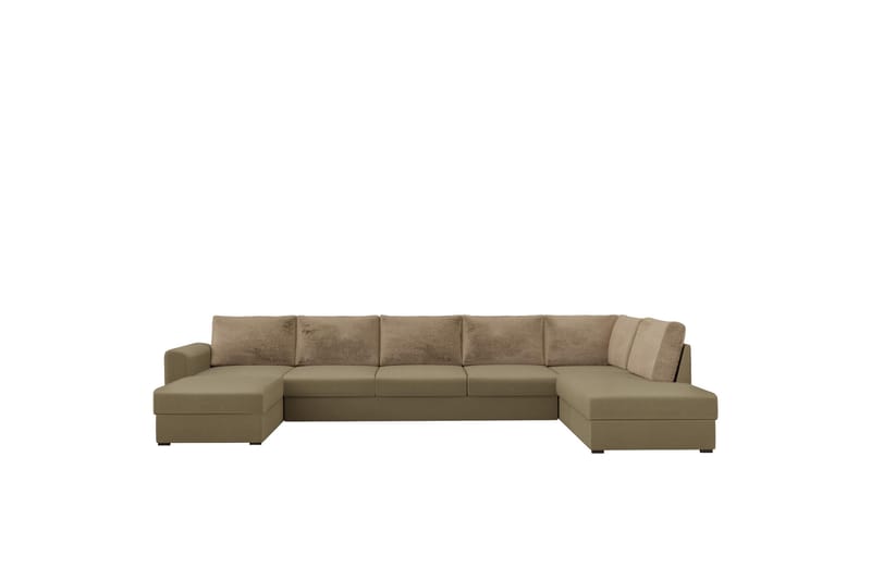 Taberk Sofa med Sjeselong og Divan 5-seter - Mørk beige - Møbler - Sofaer - U-sofa