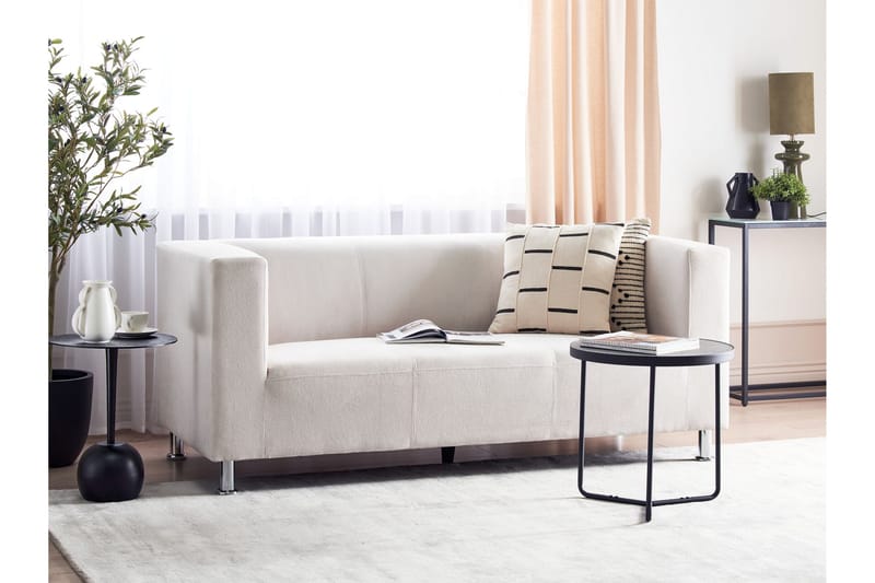 Tomio Sofa 3-seter - Hvit/Sølv - Møbler - Sofaer - 3 seter sofa