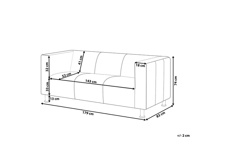 Tomio Sofa 3-seter - Hvit/Sølv - Møbler - Sofaer - 3 seter sofa