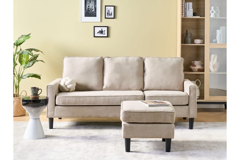 Traun Sofa 3-seter - Beige/Svart - Møbler - Sofaer - 3 seter sofa