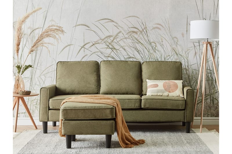 Traun Sofa 3-seter - Svart/Grønn - Møbler - Sofaer - 3 seter sofa