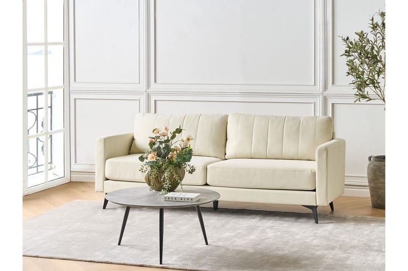 Tuba Sofa 3-seter - Beige/Svart - Møbler - Sofaer - 3 seter sofa