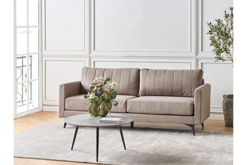 Tuba Sofa 3-seter - Brun/Svart - Møbler - Sofaer - 3 seter sofa