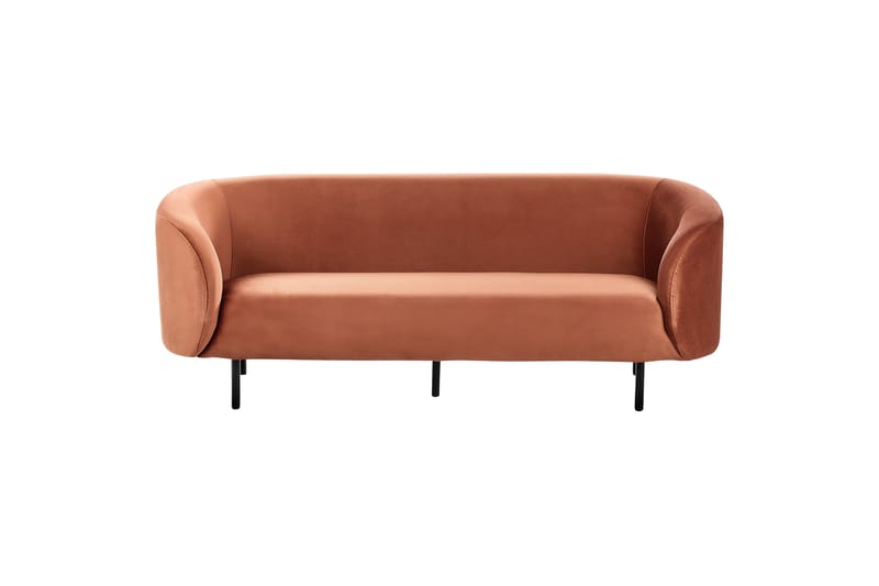 Tuka Sofa 3-seter - Svart/Oransje - Møbler - Sofaer - 3 seter sofa